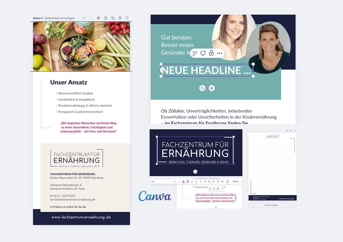 Referenz "Fachzentrum Ernährung" | Canva Vorlagen