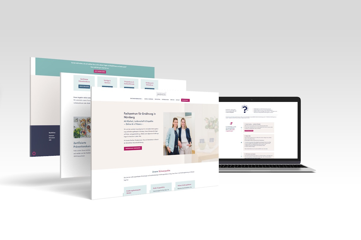 Mockup Referenz "Fachzentrum Ernährung"